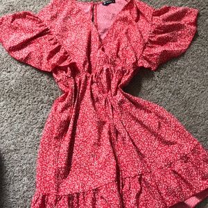 Ditzy floral dress with wrap detail